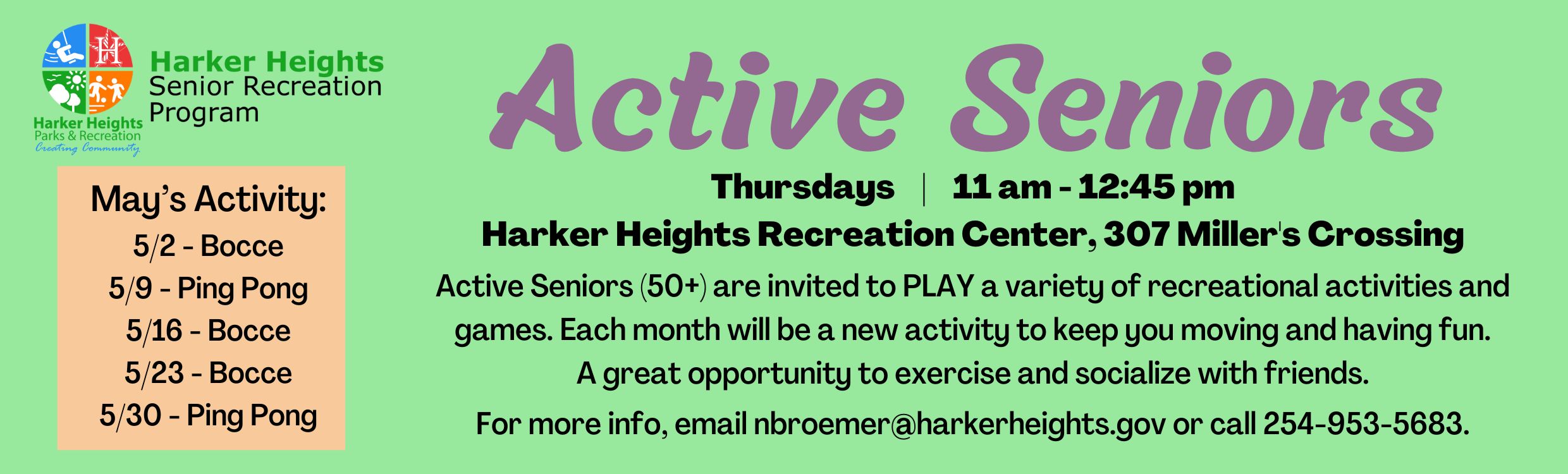 Active Seniors May 2024